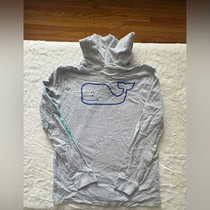 WINTER SALE ** Vineyard Vines Gray Long Sleeve Tee with Blue and Green Accents